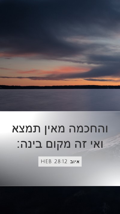 איוב 28:12 HEB Bible Verse Image
