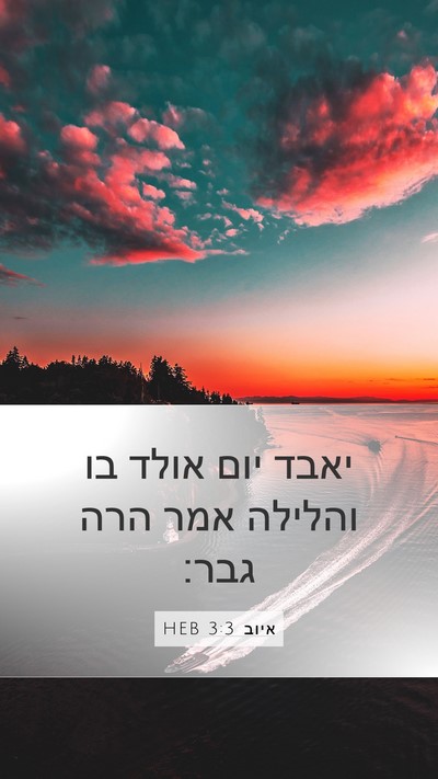 איוב 3:3 HEB Bible Verse Image
