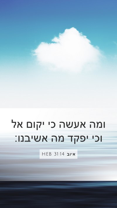 איוב 31:14 HEB Bible Verse Image