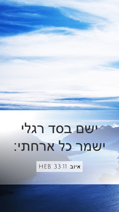 איוב 33:11 HEB Bible Verse Image