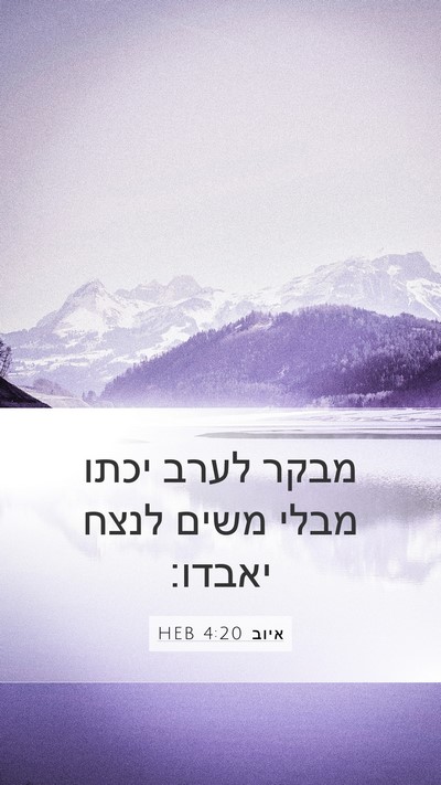 איוב 4:20 HEB Bible Verse Image