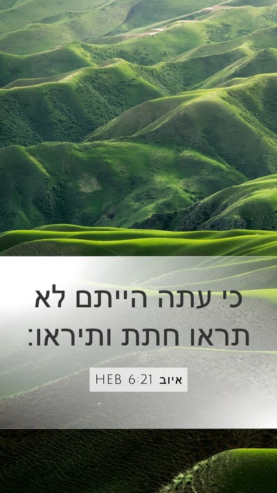 איוב 6:21 HEB Bible Verse Image
