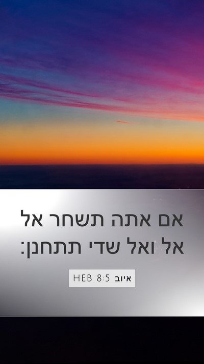 איוב 8:5 HEB Bible Verse Image