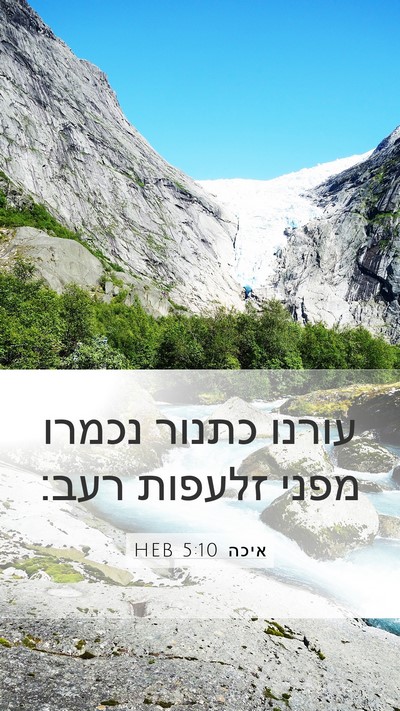 איכה 5:10 HEB Bible Verse Image
