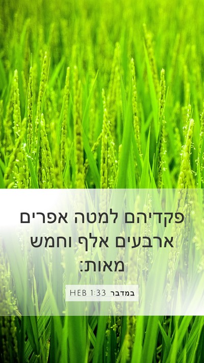 במדבר 1:33 HEB Bible Verse Image