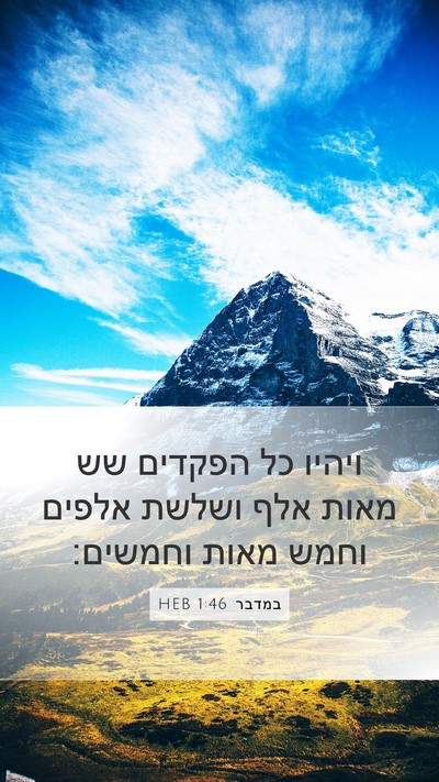 במדבר 1:46 HEB Bible Verse Image