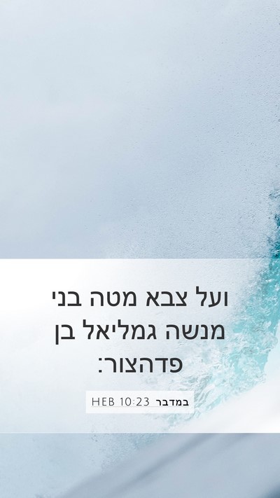במדבר 10:23 HEB Bible Verse Image