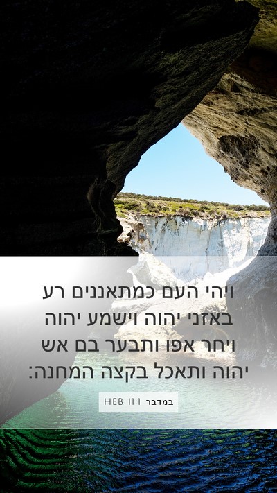 במדבר 11:1 HEB Bible Verse Image