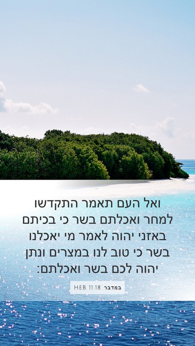 במדבר 11:18 HEB Bible Verse Image