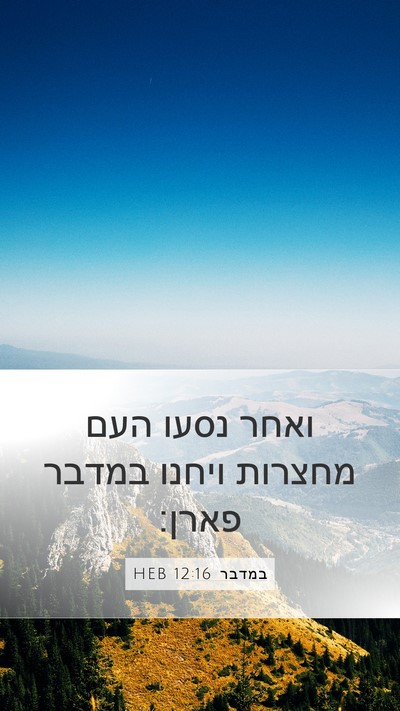 במדבר 12:16 HEB Bible Verse Image
