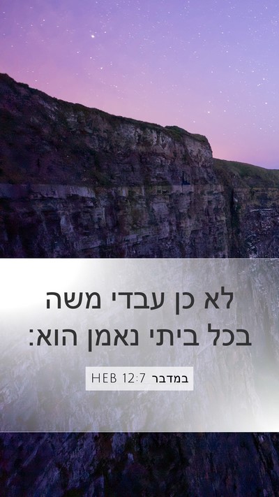 במדבר 12:7 HEB Mobile Phone Wallpaper - לא כן עבדי משה בכל ביתי - Mobile Bible Verse Wallpaper