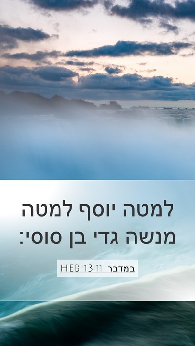 במדבר 13:11 HEB Mobile Phone Wallpaper - למטה יוסף למטה מנשה גדי בן - Mobile Bible Verse Wallpaper