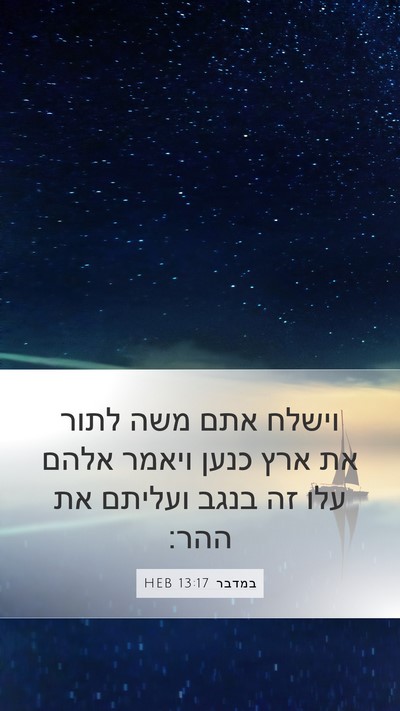 במדבר 13:17 HEB Bible Verse Image