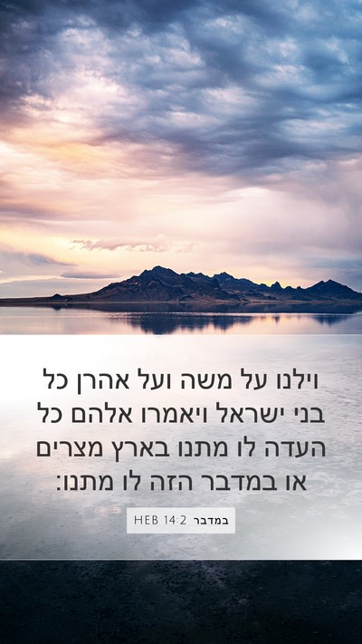 במדבר 14:2 HEB Bible Verse Image