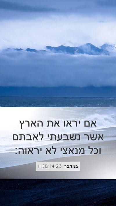 במדבר 14:23 HEB Bible Verse Image