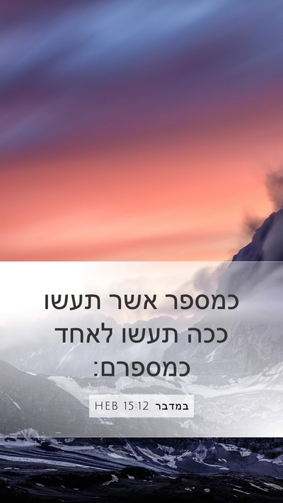 במדבר 15:12 HEB Mobile Phone Wallpaper - כמספר אשר תעשו ככה תעשו - Mobile Bible Verse Wallpaper