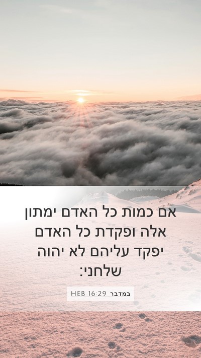 במדבר 16:29 HEB Mobile Phone Wallpaper - אם כמות כל האדם ימתון אלה - Mobile Bible Verse Wallpaper
