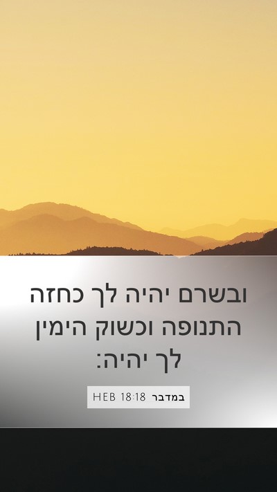 במדבר 18:18 HEB Bible Verse Image