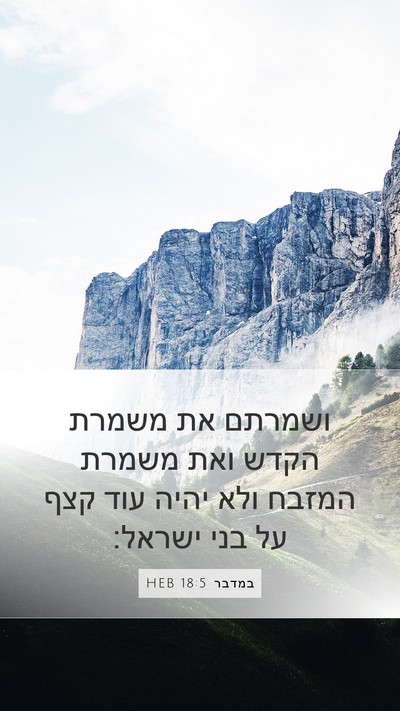 במדבר 18:5 HEB Bible Verse Image