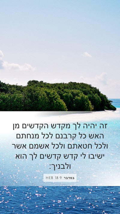 במדבר 18:9 HEB Bible Verse Image