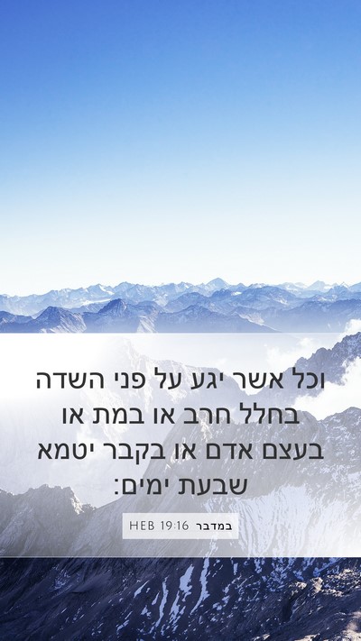 במדבר 19:16 HEB Bible Verse Image
