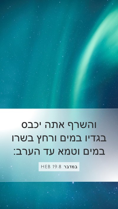 במדבר 19:8 HEB Bible Verse Image