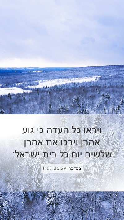 במדבר 20:29 HEB Bible Verse Image