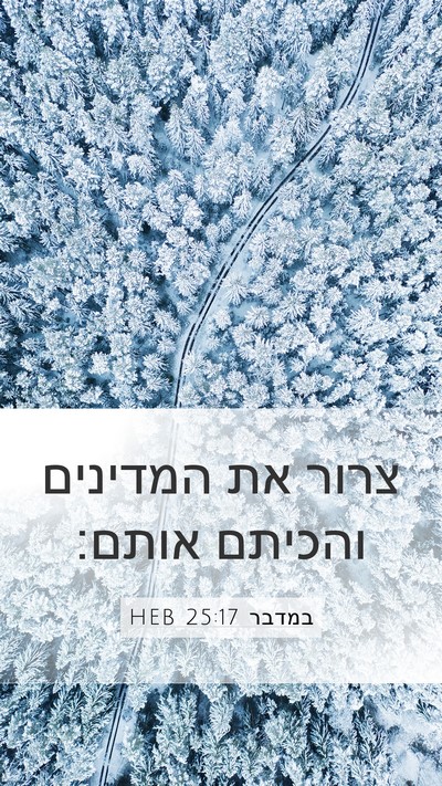 במדבר 25:17 HEB Bible Verse Image