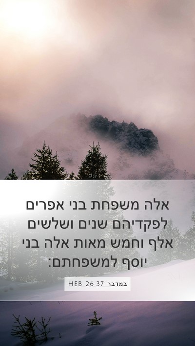 במדבר 26:37 HEB Bible Verse Image
