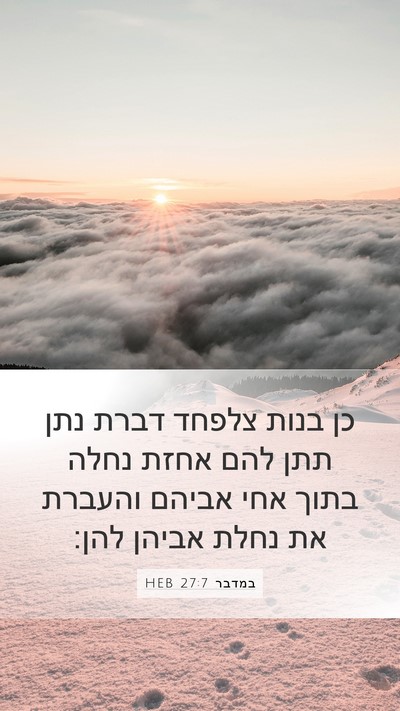 במדבר 27:7 HEB Bible Verse Image