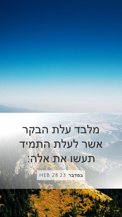 במדבר 28:23 HEB Bible Verse Image