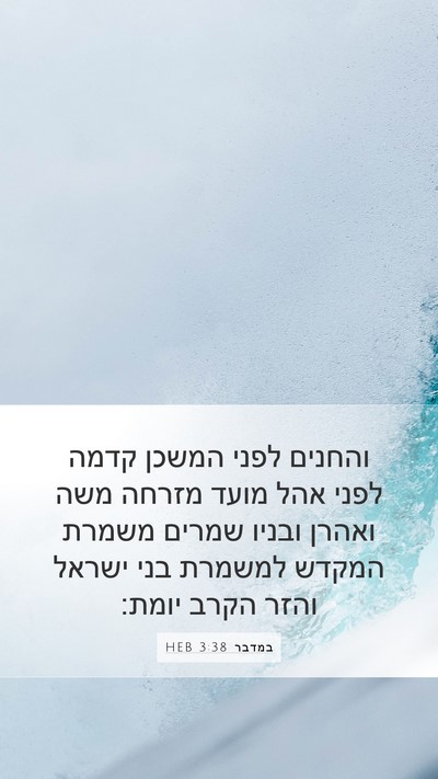 במדבר 3:38 HEB Bible Verse Image