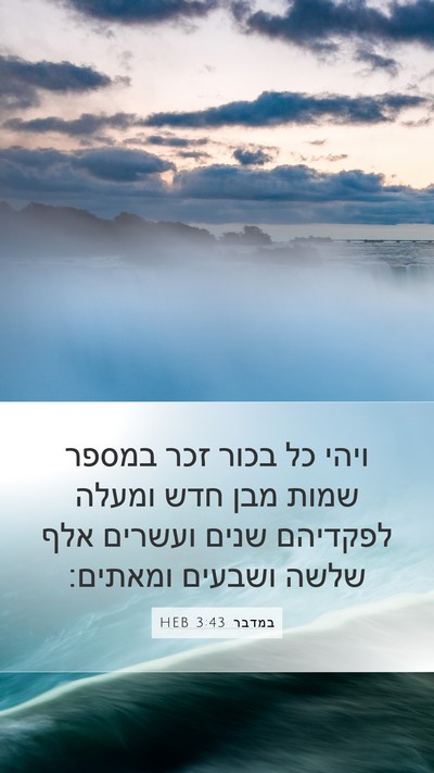 במדבר 3:43 HEB Bible Verse Image