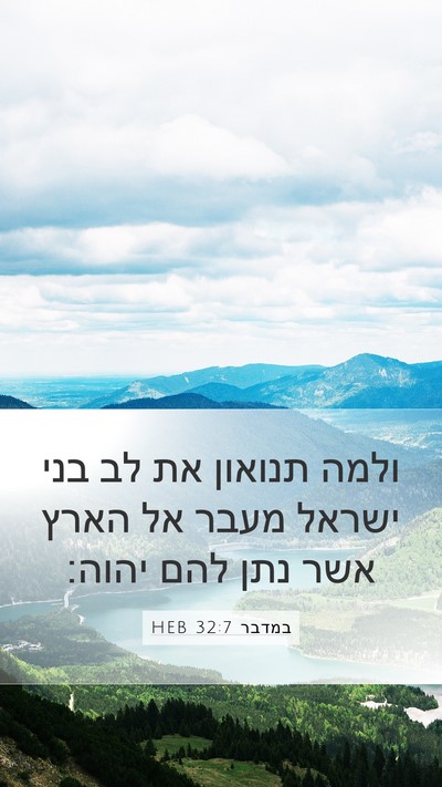 במדבר 32:7 HEB Bible Verse Image