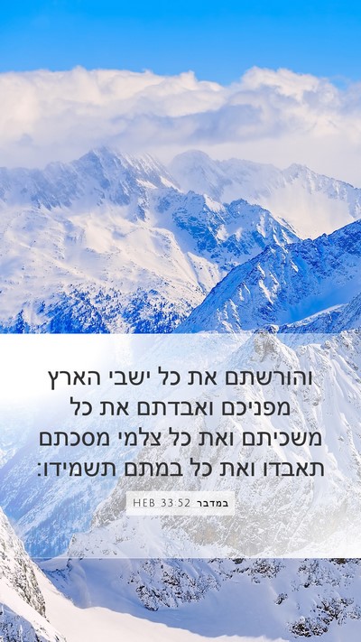 במדבר 33:52 HEB Bible Verse Image