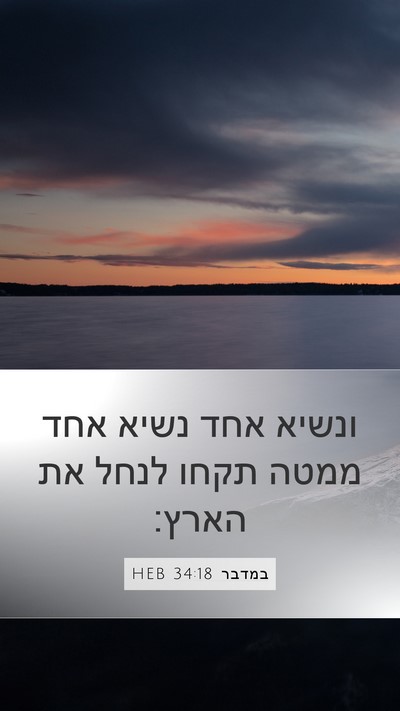 במדבר 34:18 HEB Bible Verse Image