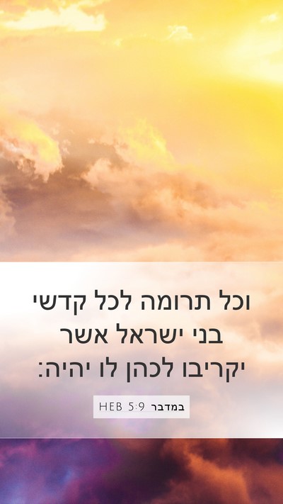 במדבר 5:9 HEB Bible Verse Image