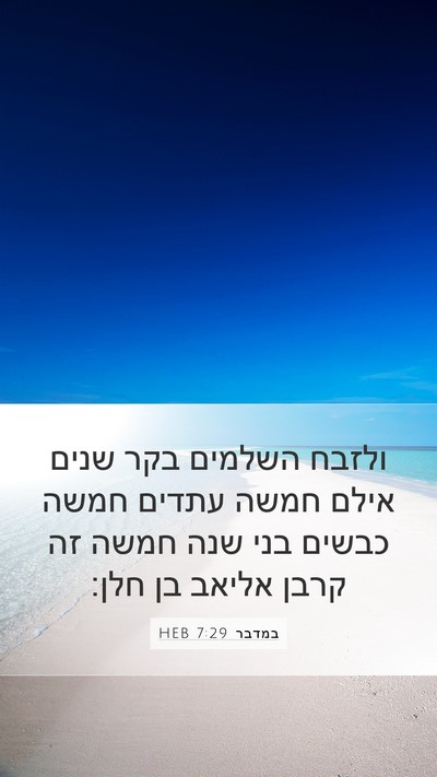 במדבר 7:29 HEB Bible Verse Image