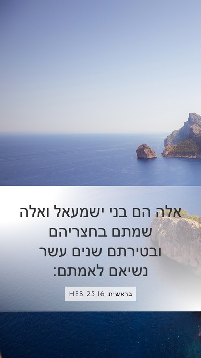 בראשית 25:16 HEB Bible Verse Image