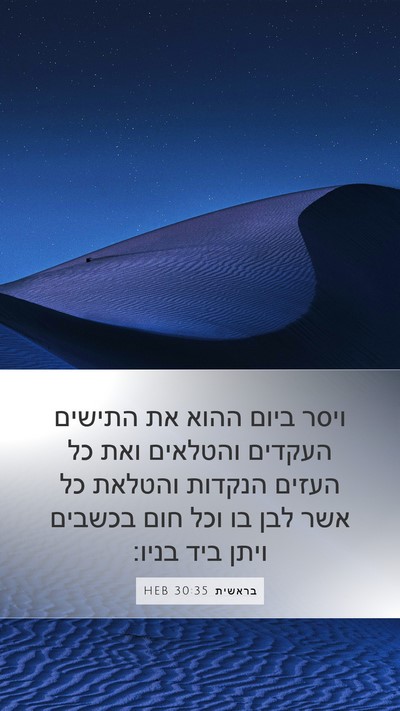 בראשית 30:35 HEB Bible Verse Image