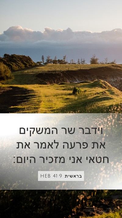 בראשית 41:9 HEB Bible Verse Image