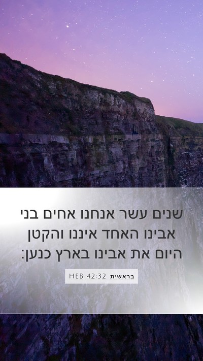 בראשית 42:32 HEB Bible Verse Image