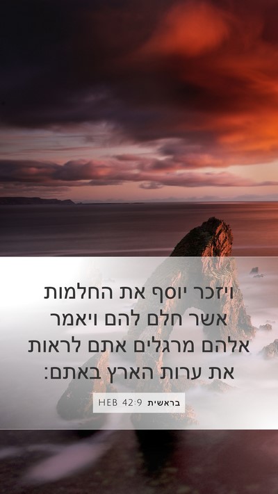 בראשית 42:9 HEB Bible Verse Image