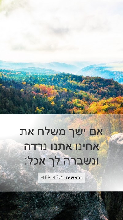 בראשית 43:4 HEB Bible Verse Image