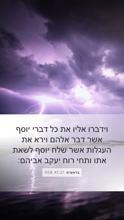 בראשית 45:27 HEB Bible Verse Image