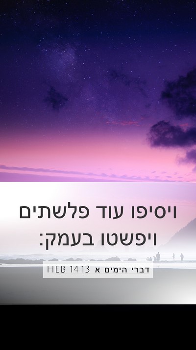 דברי הימים א 14:13 HEB Bible Verse Image