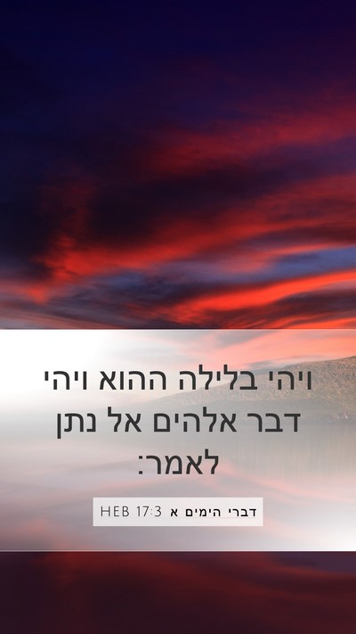 דברי הימים א 17:3 HEB Bible Verse Image