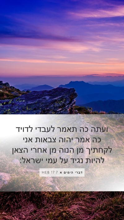 דברי הימים א 17:7 HEB Bible Verse Image
