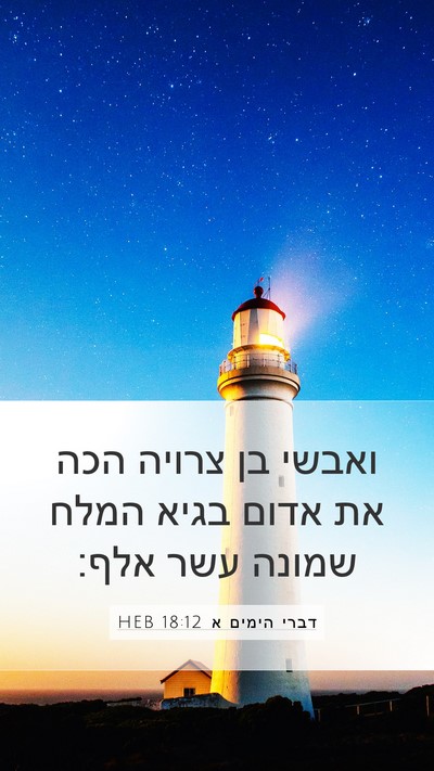 דברי הימים א 18:12 HEB Bible Verse Image