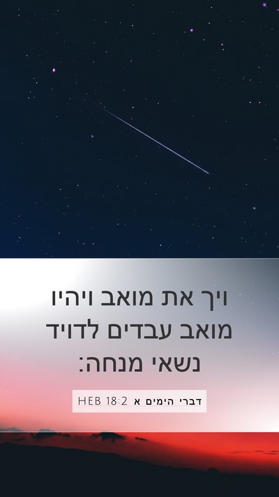 דברי הימים א 18:2 HEB Bible Verse Image